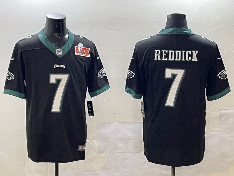 Men Philadelphia Eagles #7 Reddick Black 2025 Nike Vapor Limited NFL Jersey style 2
